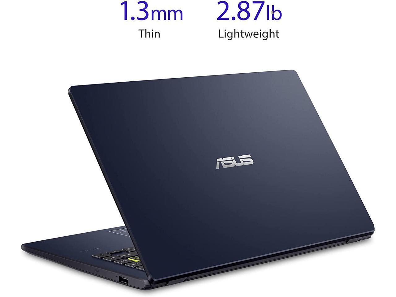 ASUS Laptop L410 Ultra Thin Laptop, 14 FHD Display, Intel Celeron N4020 Processor, 4GB RAM, 128GB Storage, NumberPad, Windows 11 Home in S Mode, 1 Year Microsoft 365, Star Black, L410MA-DS04