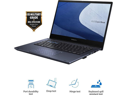 ASUS ExpertBook B5 Thin & Light Flip Business Laptop, 14 FHD, Intel Core i7-1195G7, 1TB SSD, 16GB RAM, All Day Battery, Enterprise-Grade Video Conference, NumberPad, Win 11 Pro, B5402FEA-XS75T