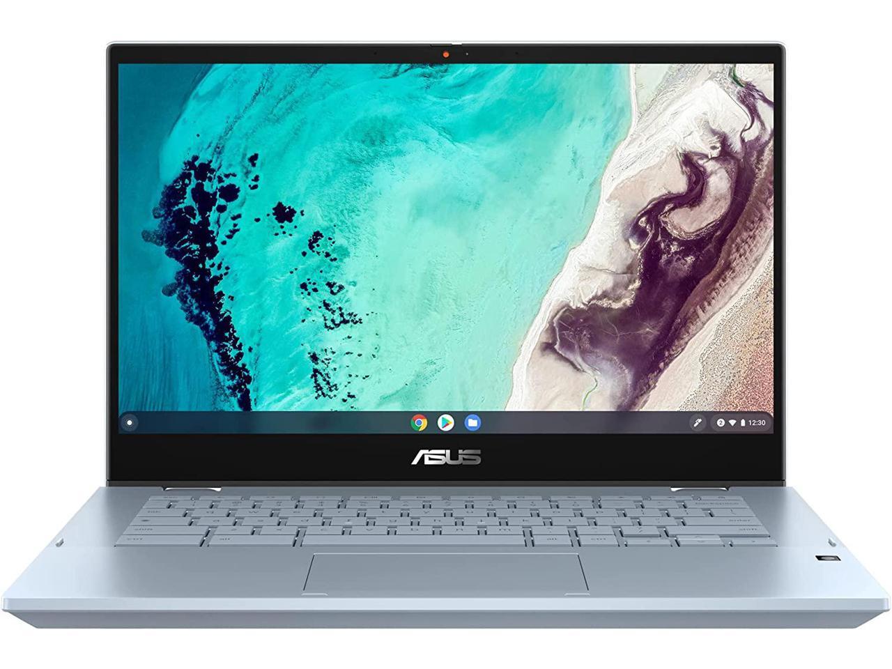 ASUS Chromebook Flip CX3, 14" Touchscreen Full HD NanoEdge Display, Intel Core i5-1130G7, 256GB PCIe SSD, 8GB RAM, Garaged Stylus, Backlit Keyboard, Wi-Fi 6, Chrome OS, AI Blue, CX3400FMA-DH586T-S