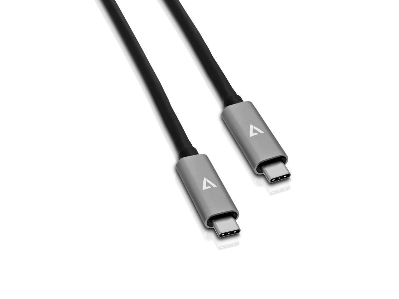 V7-CABLES V7UCC-2M-ALUGR-1EC 6.6FT GREY USB-C TO USB-C CABLE