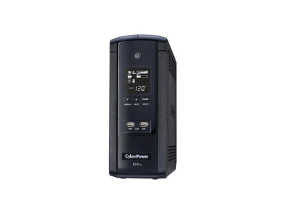 CyberPower BRG850AVRLCD 850 VA / 510 Watts, 10 Outlets, AVR, Intelligent LCD Mini-Tower UPS System