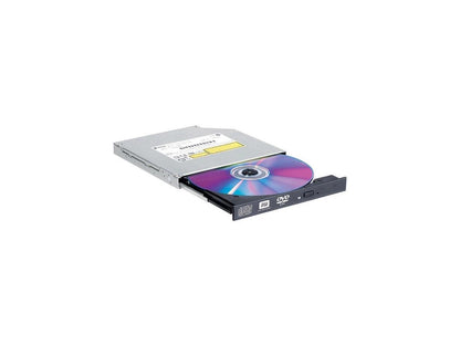 LG Slim DVD Burner 8X DVD+R 8X DVD+RW 6X DVD+R DL 8X DVD-R 6X DVD-RW 8X DVD-ROM 24X CD-R 24X CD-RW 24X CD-ROM Black SATA Model GTC0N