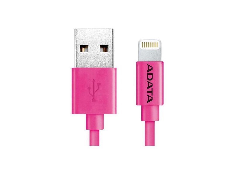 A-Data AMFIPL-100CM-CPK Adata Apple Lightning Cable Pink Plasitc Color Box 100Cm