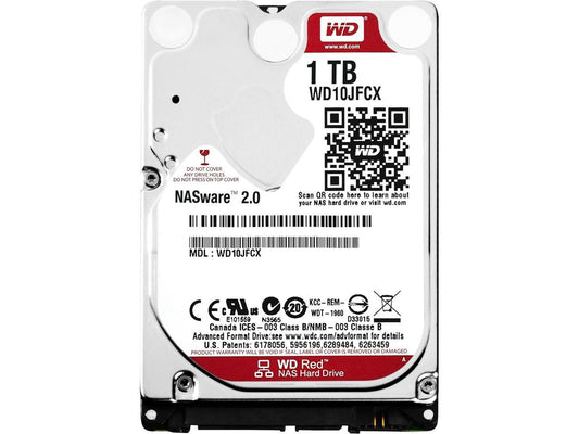 WD Red WD10JFCX 1 TB 2.5" Internal Hard Drive