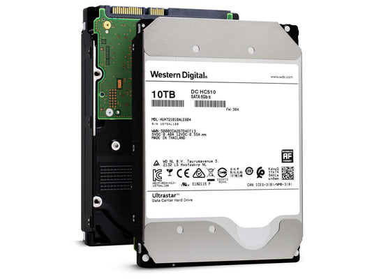 HGST/WD Ultrastar DC HC510/He10 HUH721010ALE604 10TB 7200 RPM 512e SATA 6Gb/s 3.5-Inch Enterprise HDD | Helioseal Power-Disable Hard Drive