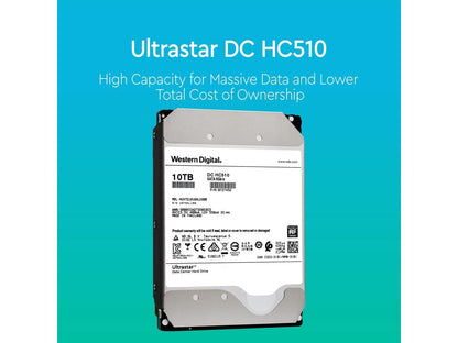 WD Ultrastar DC HC510 0F27452 10TB 7200 RPM 256MB Cache SATA 6.0Gb/s 3.5" Hard Drives Bare Drive