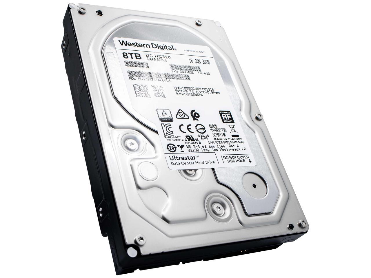 HGST Ultrastar DC HC320 HUS728T8TALE6L4 8TB 7.2K RPM SATA 6Gb/s 512e 3.5" Hard Drives