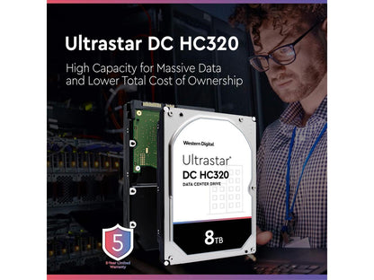 HGST Ultrastar DC HC320 HUS728T8TALE6L4 8TB 7.2K RPM SATA 6Gb/s 512e 3.5" Hard Drives