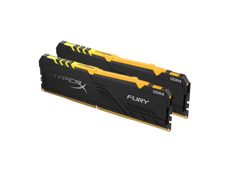 HyperX FURY RGB - DDR4 - 16 GB Kit : 2 x 8 GB - DIMM 288-pin - 3200 MHz / PC4-25600 - CL16 - 1.35 V - unbuffered - non-E