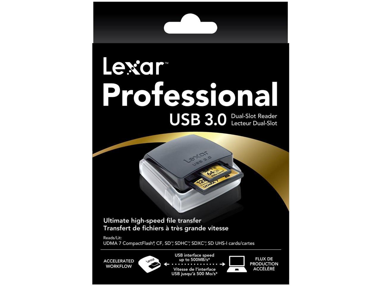 Lexar Professional LRW400 Dual Slot SD & CF Reader #LRW400CRBNA