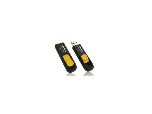 ADATA DashDrive Series UV128 32GB USB 3.0 Flash Drive, Black/yellow(AUV128-32G-RBY)