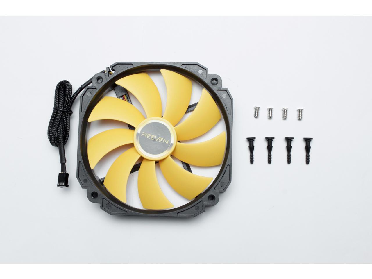 Reeven Coldwing14 High Airflow 140mm Case/CPU Heatsink Fan, 800rpm/3pin Connector