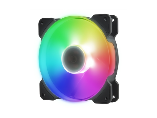 Reeven Kiran Sync High Airflow 120mm Full Color RGB LED Case/CPU cooler Fan, ASUS AURA/ MYSTIC LIGHT/FUSION/ASRock RGB