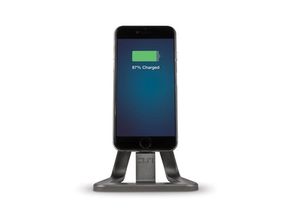 Veho VPP-801-MFI DS-1 iPhone Dock | iPhone Docking Station | iPhone Desktop Charger | Apple Charging Station | iPhone Charging Stand for Apple iPhone | iPod - 5ft MFi Cable - Aluminium Grey Finish