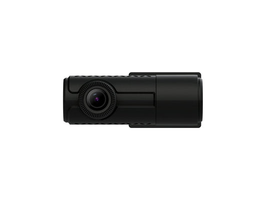 Rear facing, plug and play camera that easily integrates into an existing front-facing Muvi Drivecam KZ-1.