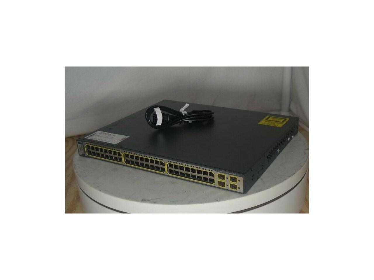 Cisco Catalyst 3750 WS-C3750-48PS-E V06 Port PoE-48 Network Switch SEE NOTES