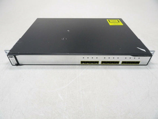 Cisco Catalyst 3750 WS-C3750G-12S-E 12 Port Gigabit Ethernet Switch and Rack Tab