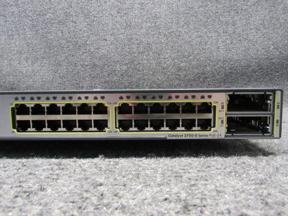 Cisco Catalyst 3750-E Series PoE-24 Ethernet Network Switch WS-C3750E-24PD-S V03