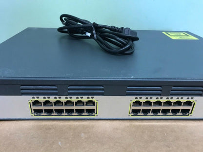 Cisco 24-Port Gigabit Switch WS-3750G-24TS-S with Power Cord