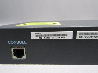 Cisco Catalyst 2960 Series 24-Port 10/100 Ethernet Switch WS-C2960-24TC-L V05