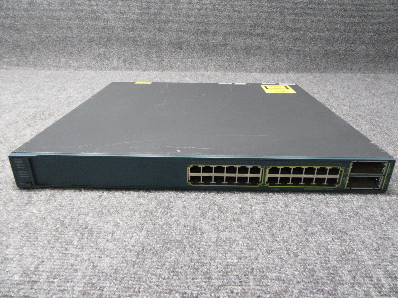 Cisco C3560E 24-Port Gigabit Network Switch WS-C3560E-24TD-S V05 *Tested Working