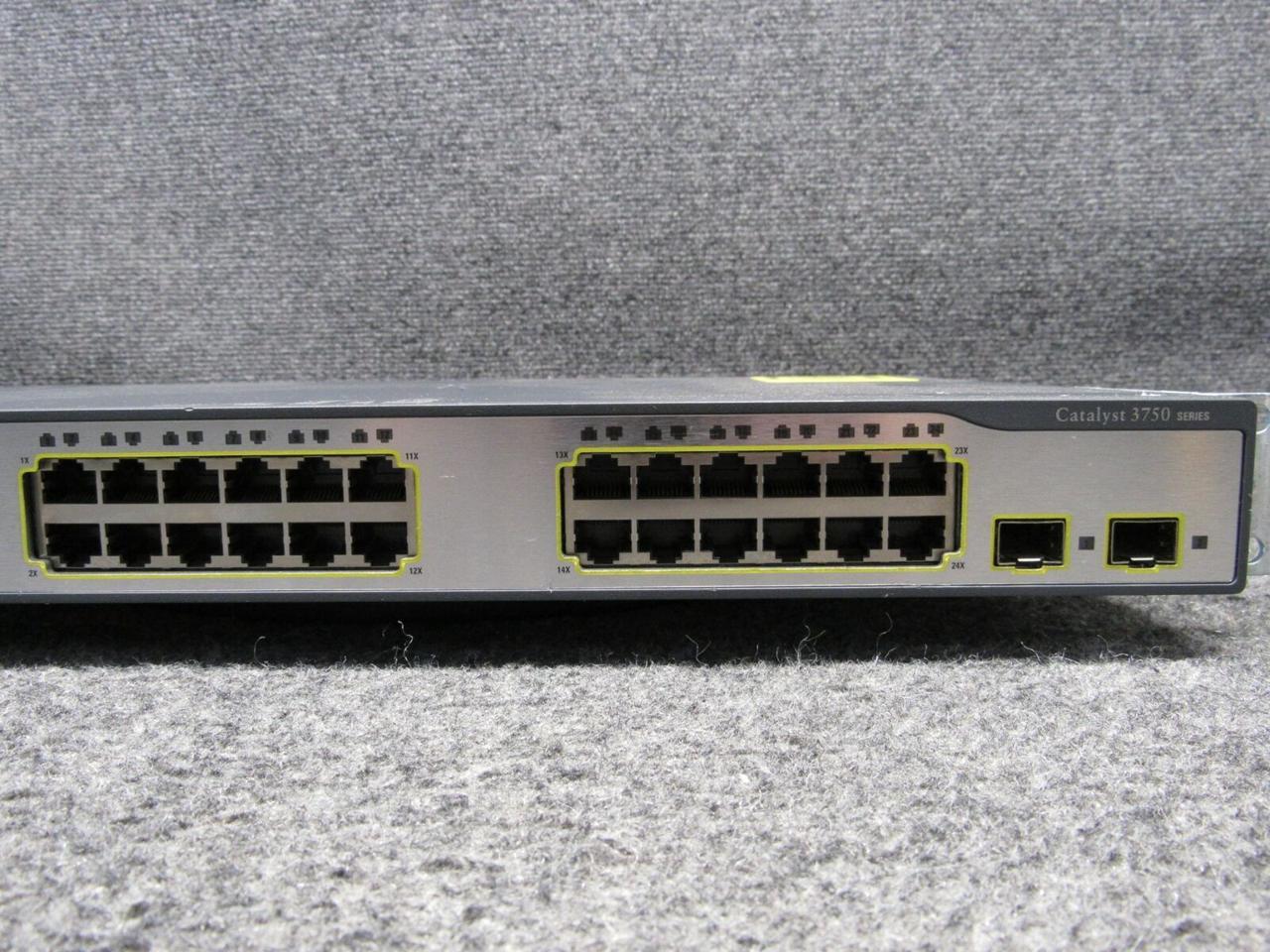 Cisco Catalyst 3750 Series 24 Port Ethernet Network Switch WS-C3750-24TS-E V08