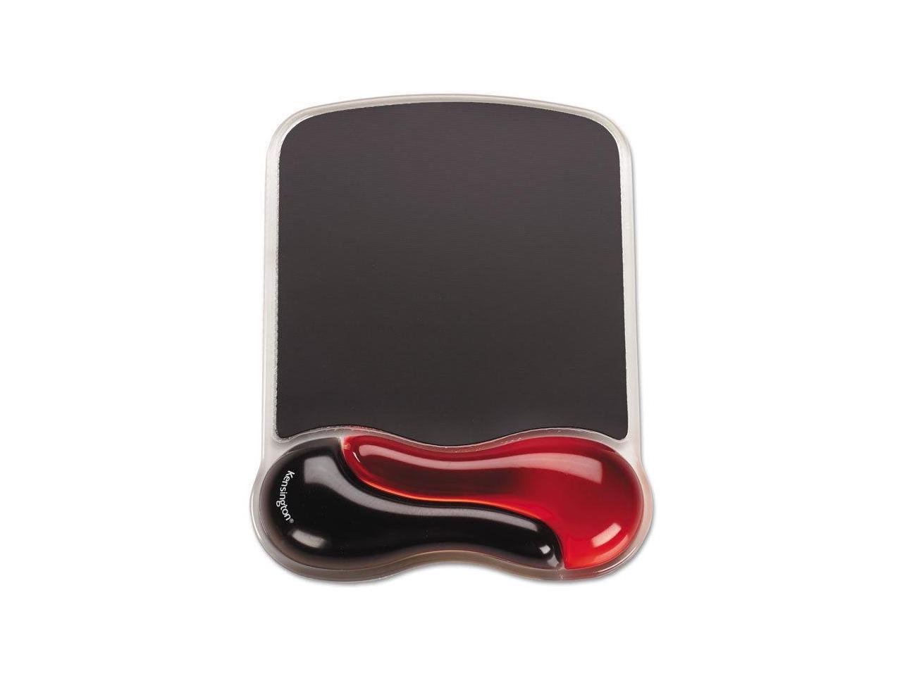 Kensington Duo Gel Wave Mouse Pad with Wrist Rest Red 62402