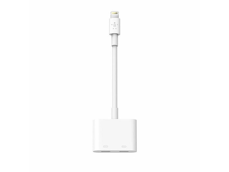 Belkin 2-in-1 Dual Lightning Audio Charge Splitter Adapter for iPhone X 8 7 Plus