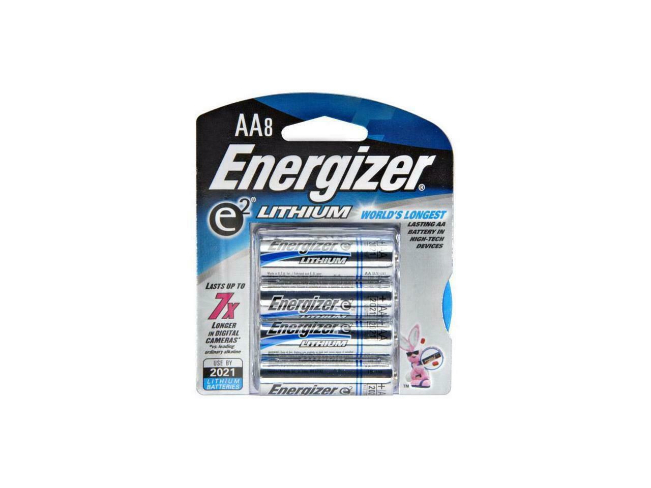 Energizer L91SBP8 AA Ultimate Lithium Batteries, 8 Per Pack