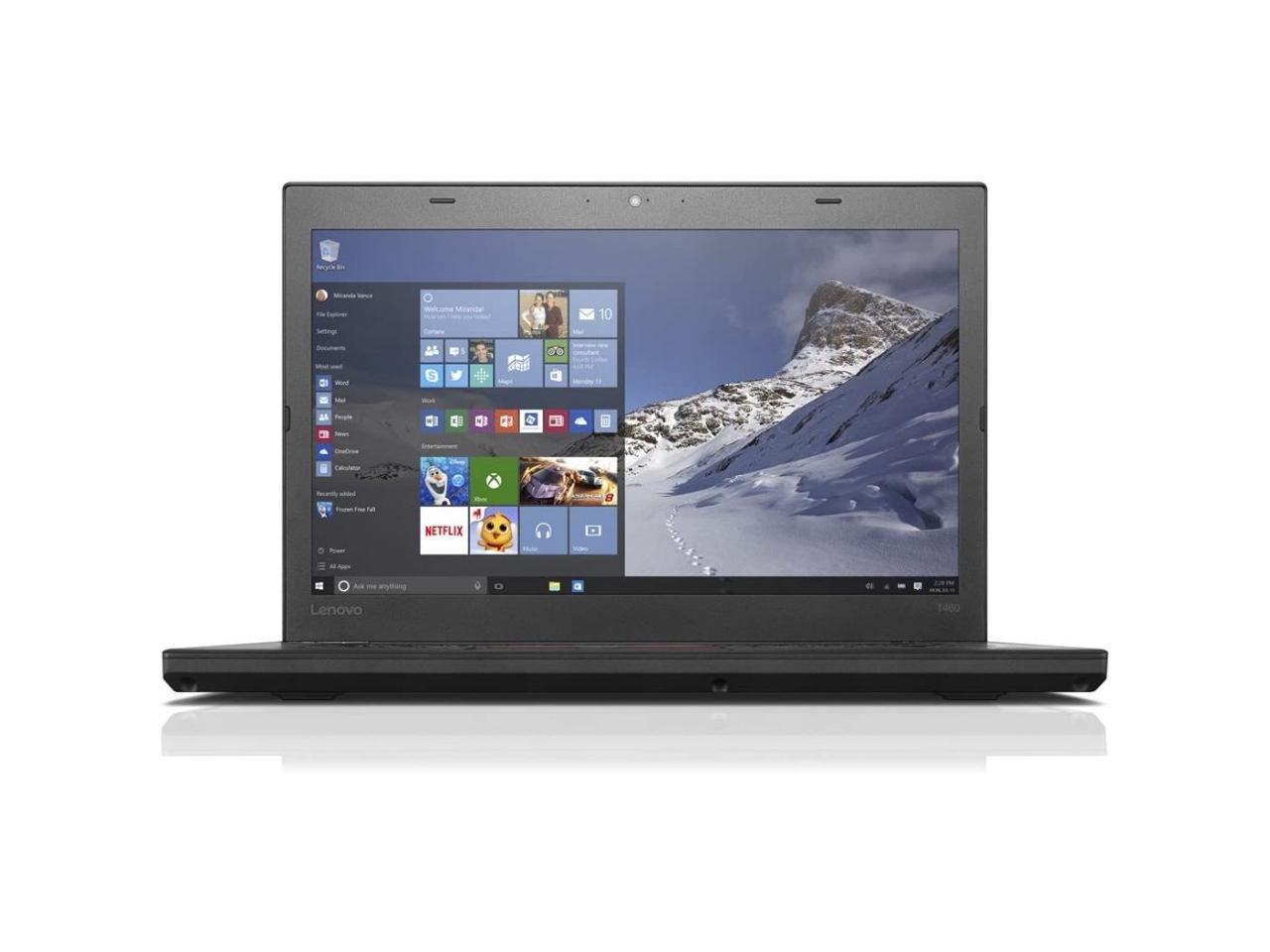 Lenovo ThinkPad T460 14.0-in Laptop - Intel Core i5 6300U 6th Gen 2.40 GHz 8GB 256GB SSD Windows 10 Pro 64-Bit - Webcam
