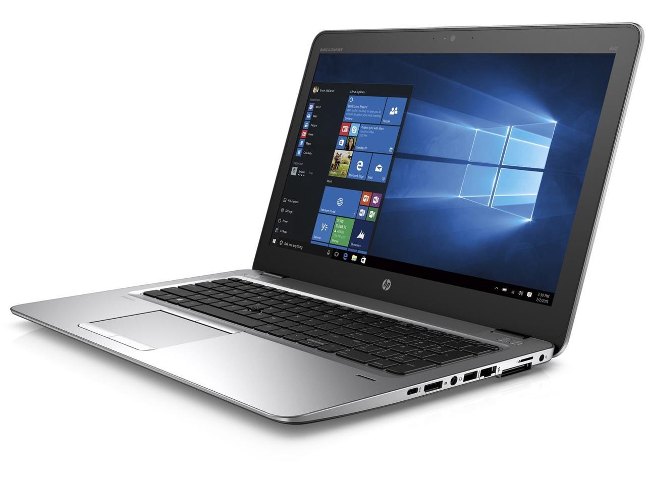HP EliteBook 850 G3 15.6-in Laptop - Intel Core i5 6300U 6th Gen 2.40 GHz 8GB 256GB SSD Windows 10 Pro 64-Bit - Webcam, Touchscreen