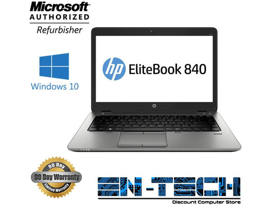 HP Elitebook 840 G2 14.0" Laptop - Intel Core i5 5300U 5th Gen 2.3 GHz 8GB 256GB SSD Windows 10 Pro 64-Bit - Webcam