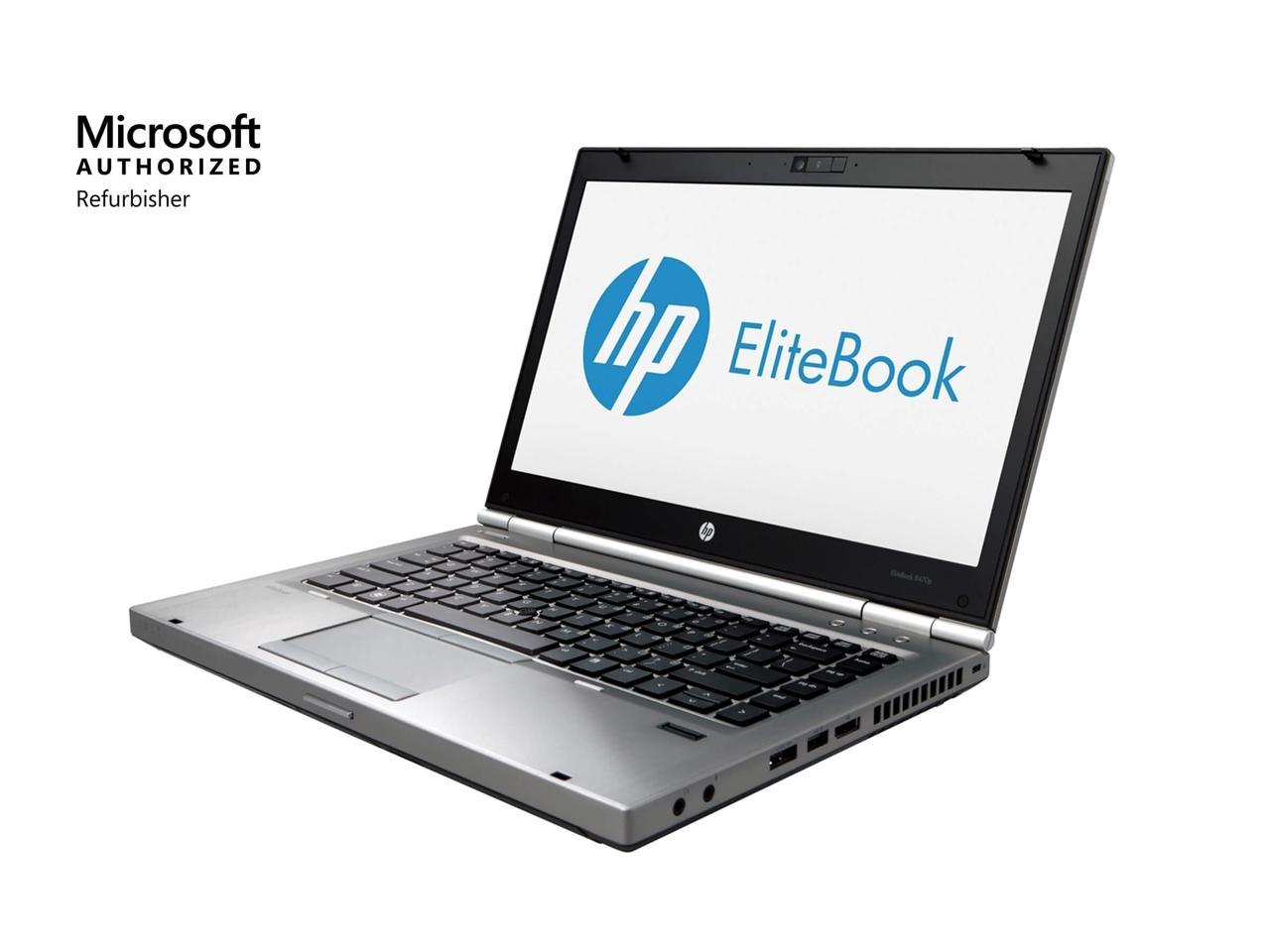 HP EliteBook 8470p 14.0-in Laptop - Intel Core i5 3320M 3rd Gen 2.60 GHz 8GB 500GB HDD DVD-ROM Windows 10 Home 32-Bit - Webcam