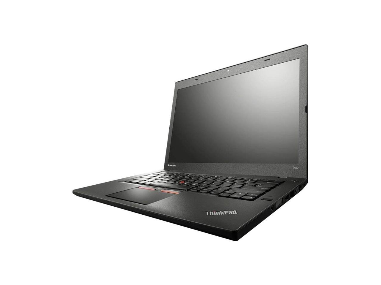 Lenovo ThinkPad T450 14.0-in Laptop - Intel Core i5 5300U 5th Gen 2.30 GHz 8GB 256GB SSD Windows 10 Pro 64-Bit - Webcam, Touchscreen - Grade B