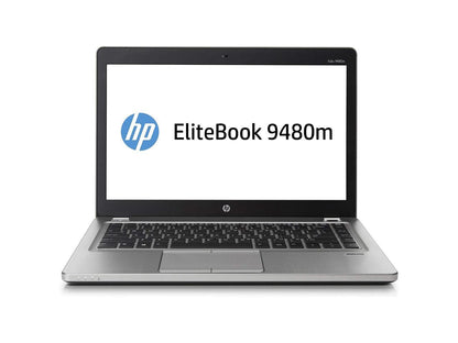 HP Elitebook Folio 9480M 14.0 in Laptop - Intel Core i7 4600U 4th Gen 2.1 GHz 8GB 180GB SSD Windows 10 Pro 64-Bit - Webcam