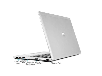 HP Elitebook Folio 9480M 14.0 in Laptop - Intel Core i7 4600U 4th Gen 2.1 GHz 8GB 180GB SSD Windows 10 Pro 64-Bit - Webcam