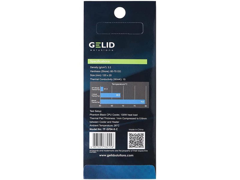 Gelid Solutions GP-Ultimate 15W- Thermal Pad 120x20x1.0mm Model TP-GP04-R-B