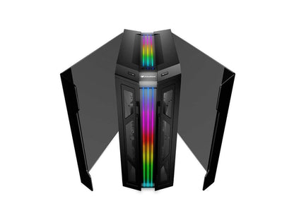 Cougar Gemini T Tempered Glass Mid Tower RGB LED Gaming Case with tool-less side panels