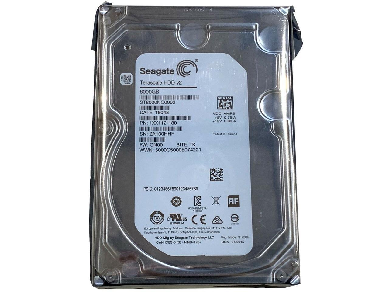Seagate ST8000NC0002 Enterprise NAS 8TB 3.5" SATA 7200rpm Internal Hard Drive