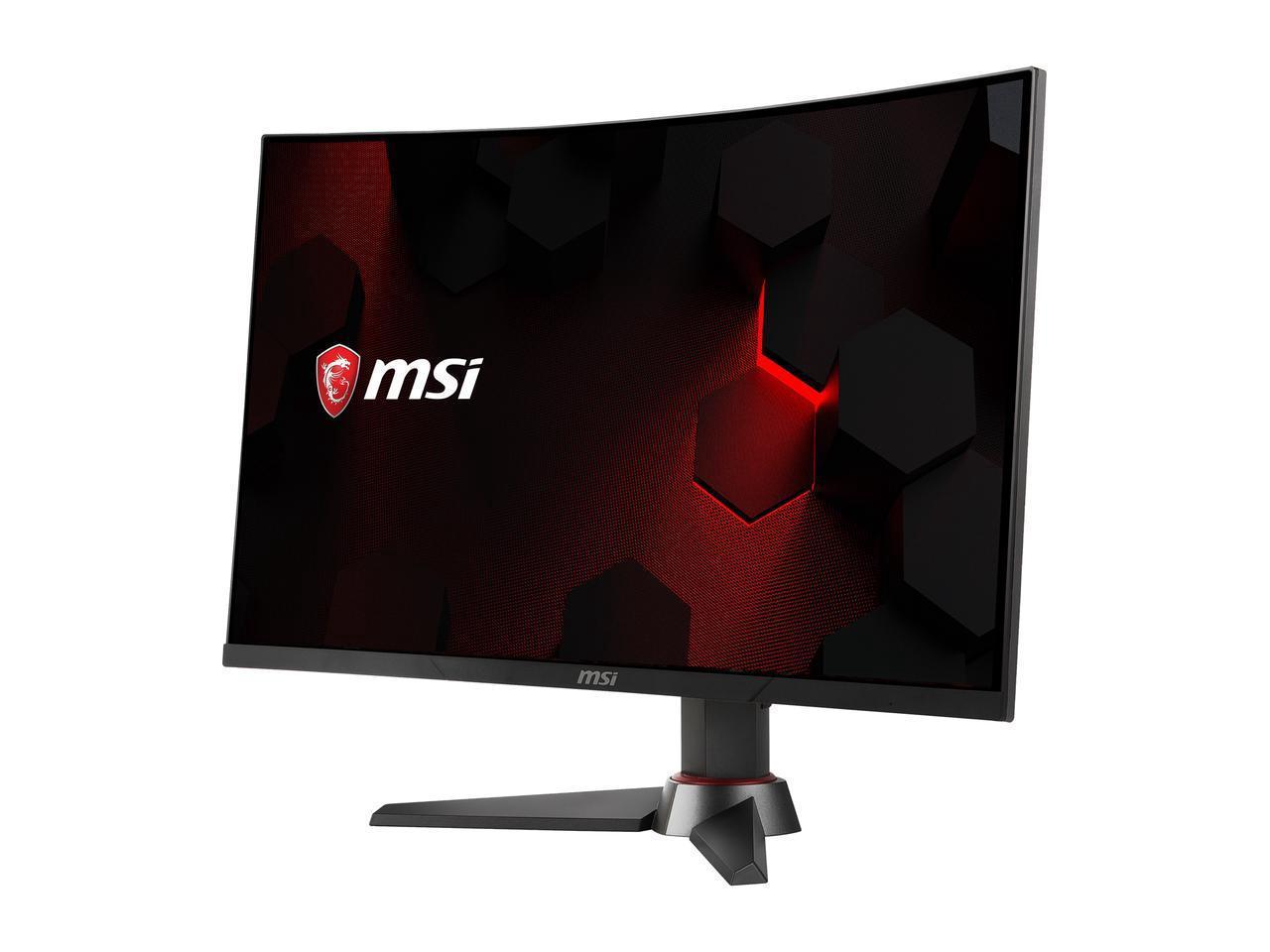 MSI Optix MAG27C 27" Full HD 1920 x 1080 1ms (MPRT) 144Hz DisplayPort HDMI DVI Adaptive Sync Anti-Glare LED Backlit Curved Gaming Monitor