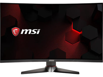 MSI Optix MAG27C 27" Full HD 1920 x 1080 1ms (MPRT) 144Hz DisplayPort HDMI DVI Adaptive Sync Anti-Glare LED Backlit Curved Gaming Monitor