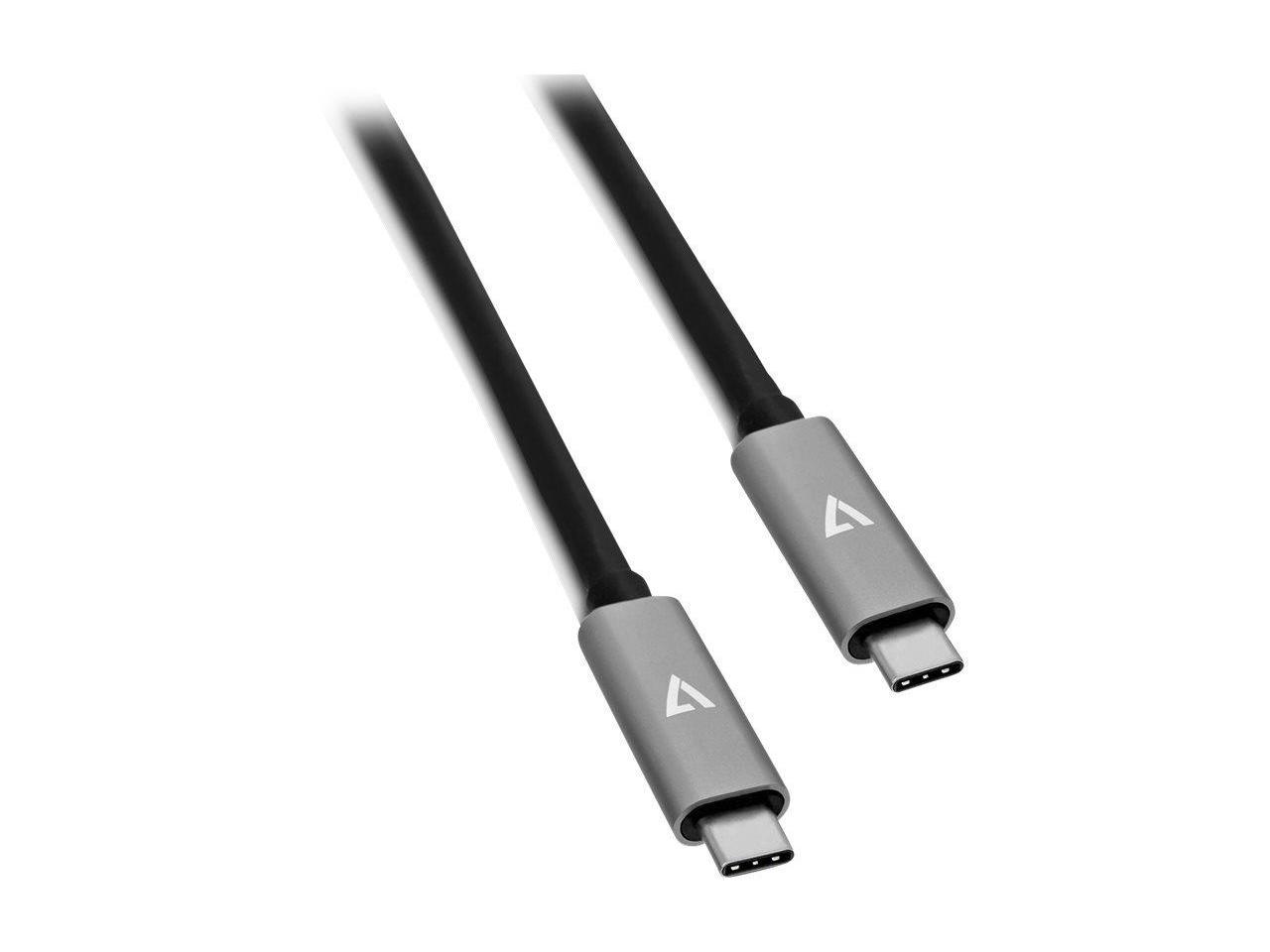 V7-CABLES V7UCC-2M-ALUGR-1EC 6.6FT GREY USB-C TO USB-C CABLE