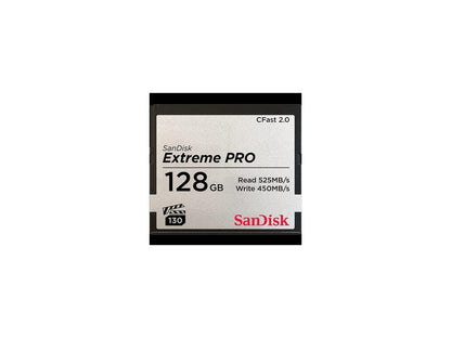 SanDisk - SDCFSP-128G-A46D - SanDisk Extreme Pro 128 GB CFast Card - 525 MB/s Read - 450 MB/s Write - Lifetime Warranty