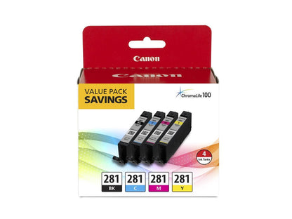 Canon Cli-281 Ink Cartridge - Black Cyan Magenta Yellow