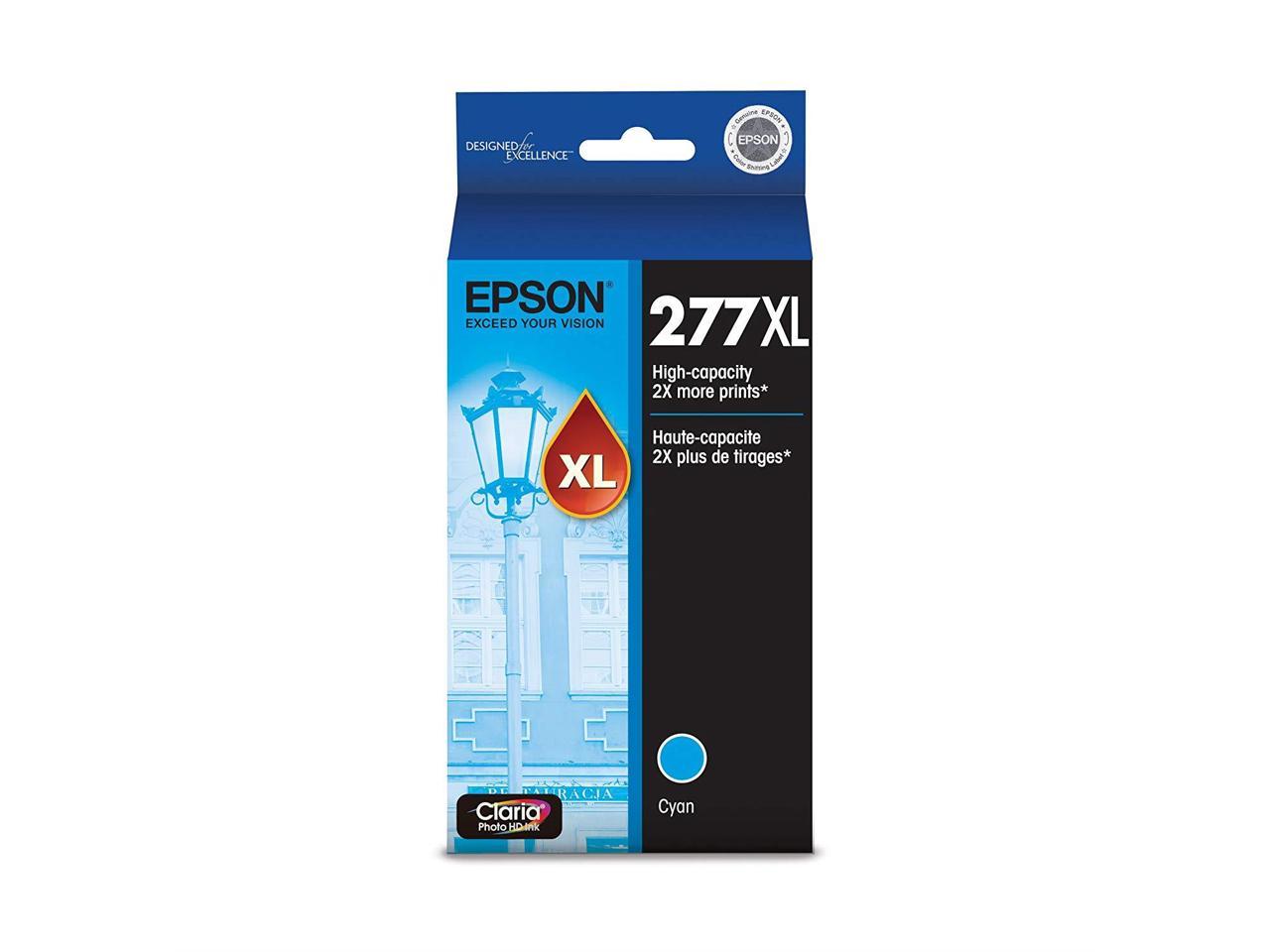 Epson T277XL220S Durabrite Ultra High-Capacity Ink Cartridge, Cyan - Extra Large