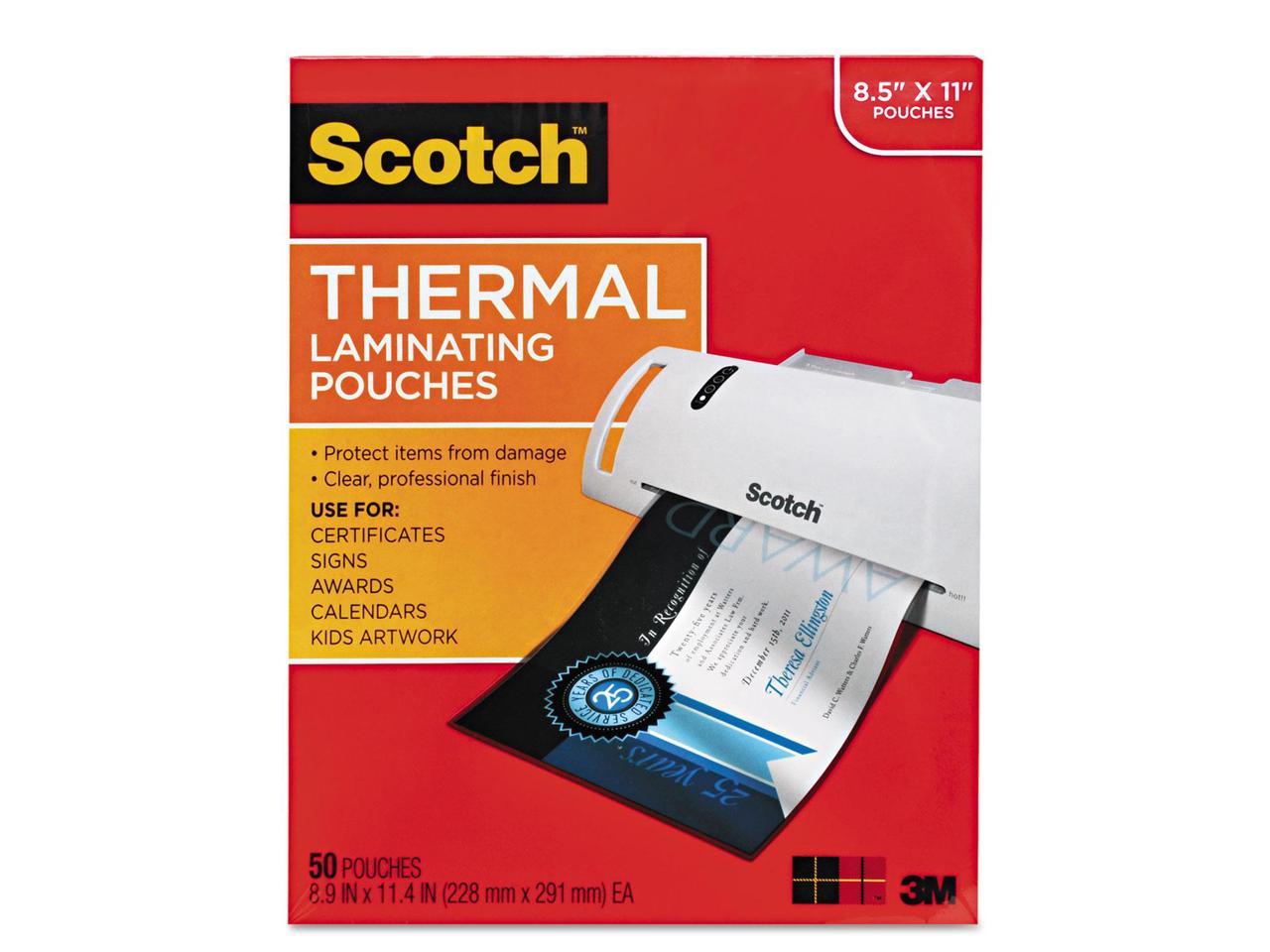 Letter Size Thermal Laminating Pouches, 5 Mil, 11 1/2 X 9, 50/pack
