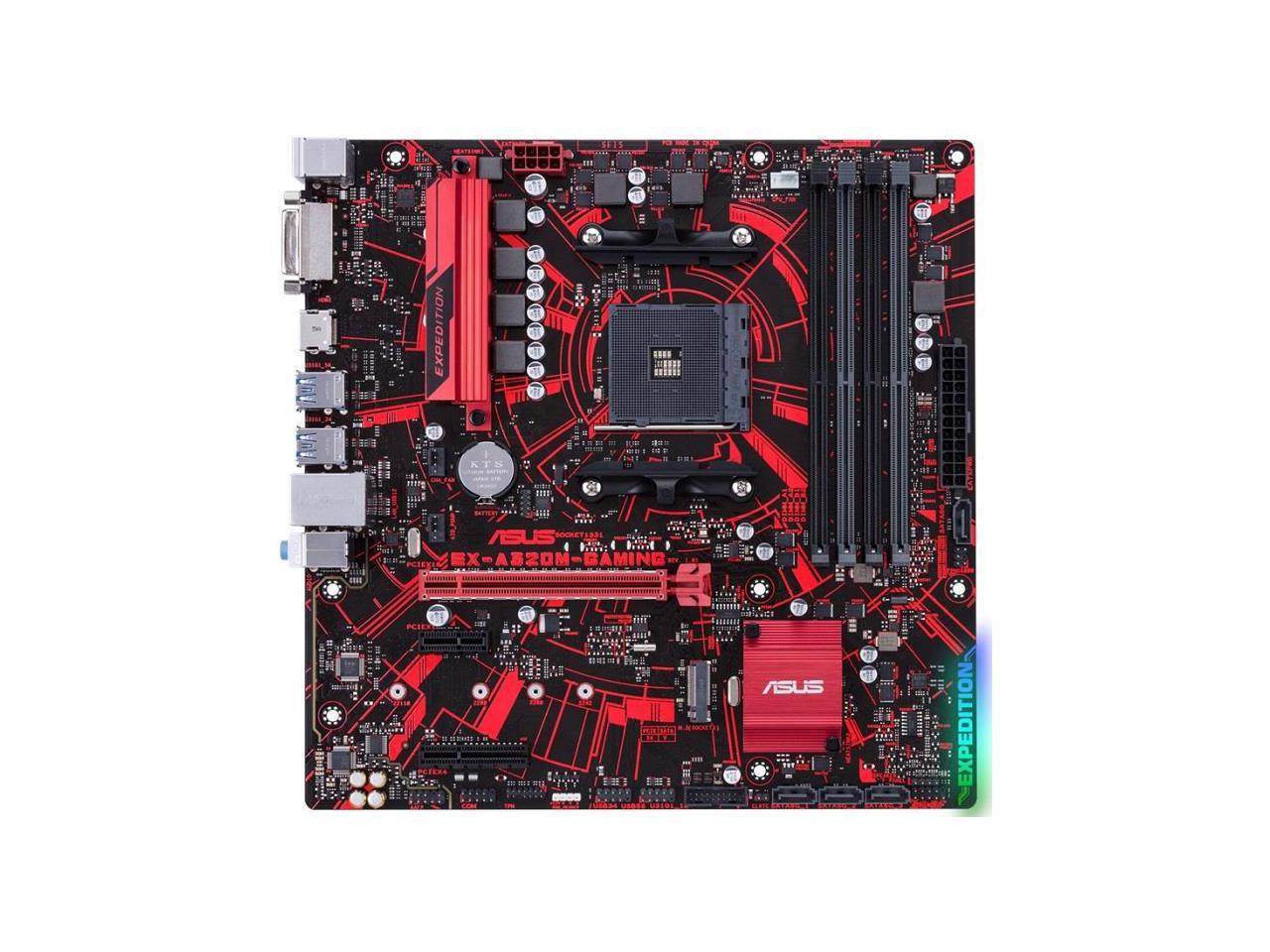 ASUS AMD EX-A320M-GAMING Socket AM4 DDR4 Micro ATX Motherboard (90MB0VG0-M0EAYM)