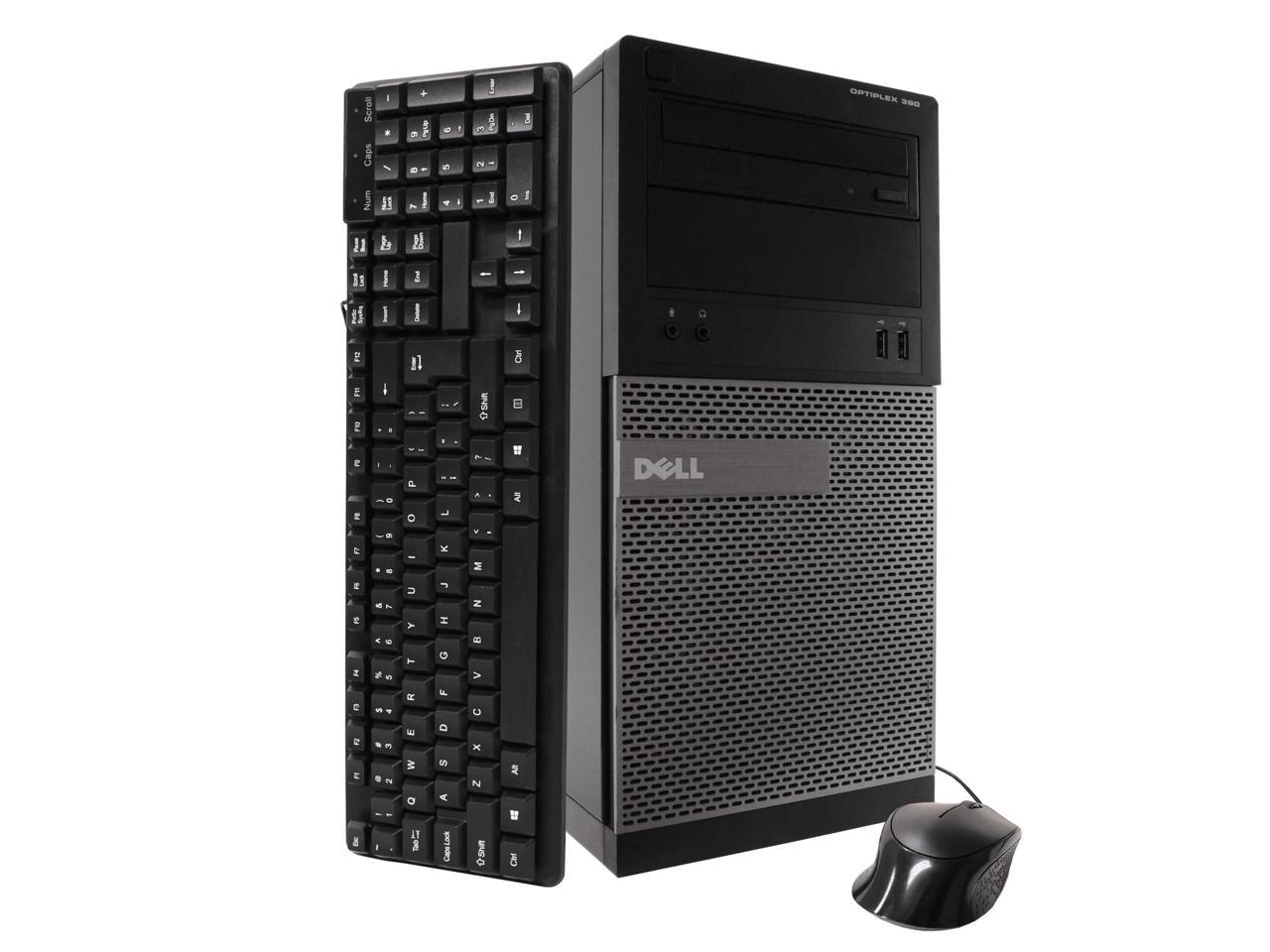 Dell Dell 390 Tower Computer PC, 3.20 GHz Intel i5 Quad Core Gen 2, 8GB DDR3 RAM, 2TB SATA Hard Drive, Windows 10 Home 64 bit, 22" Screen