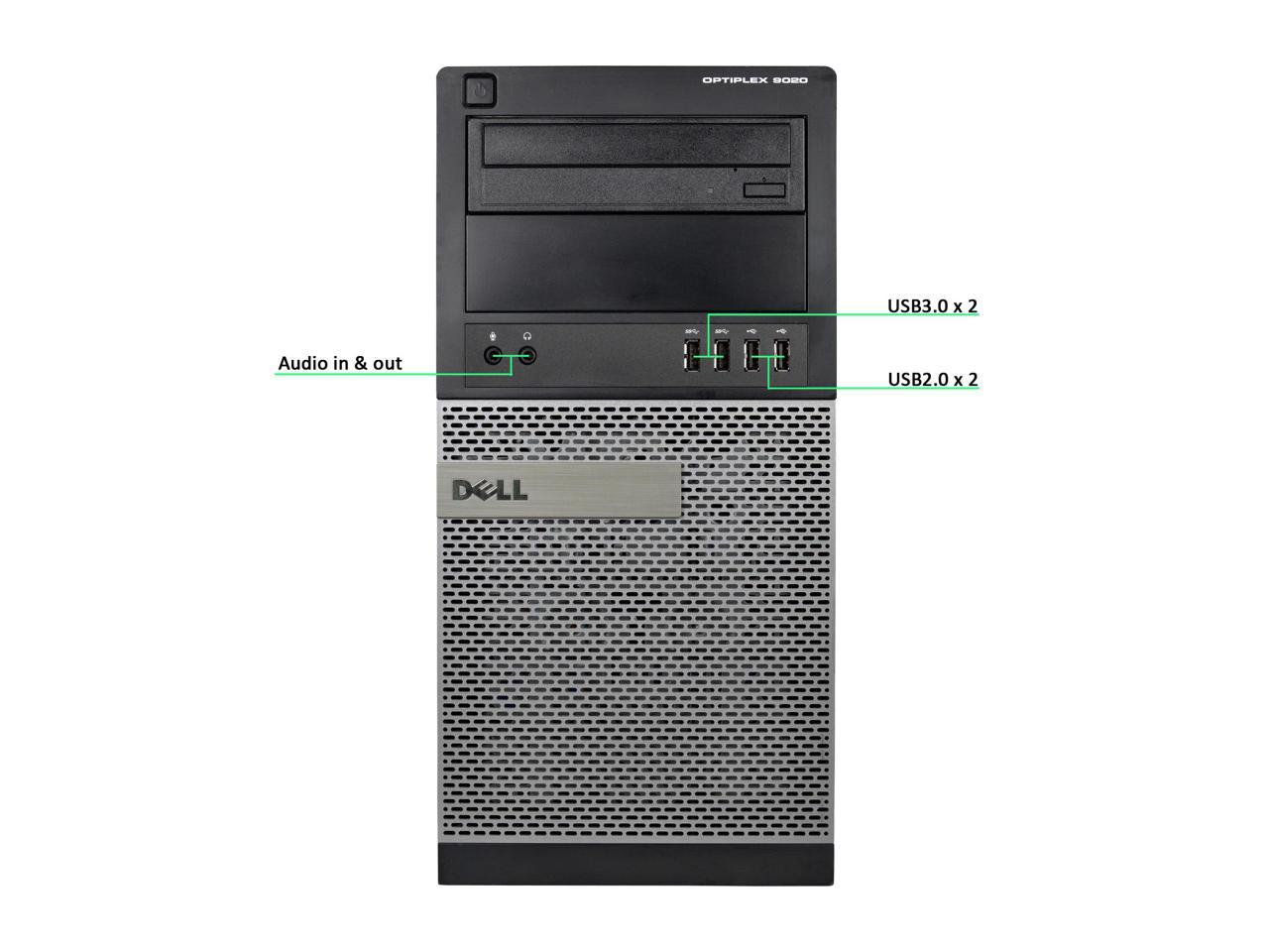 Dell Optiplex 9020 Mini-Tower Desktop, Quad Core i7 4770 3.4Ghz, 16GB DDR3 RAM, 512GB SSD Hard Drive, Windows 10 Pro