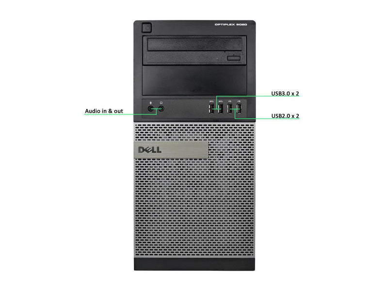 Dell Optiplex 9020 Mini-Tower Desktop, Quad Core i7 4770 3.4Ghz, 32GB DDR3 RAM, 1TB SSD Hard Drive, Windows 10
